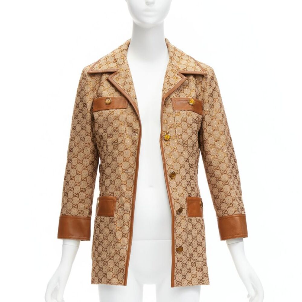Gucci Canvas Crystal Horsebit Jacket - Picture 3 of 10